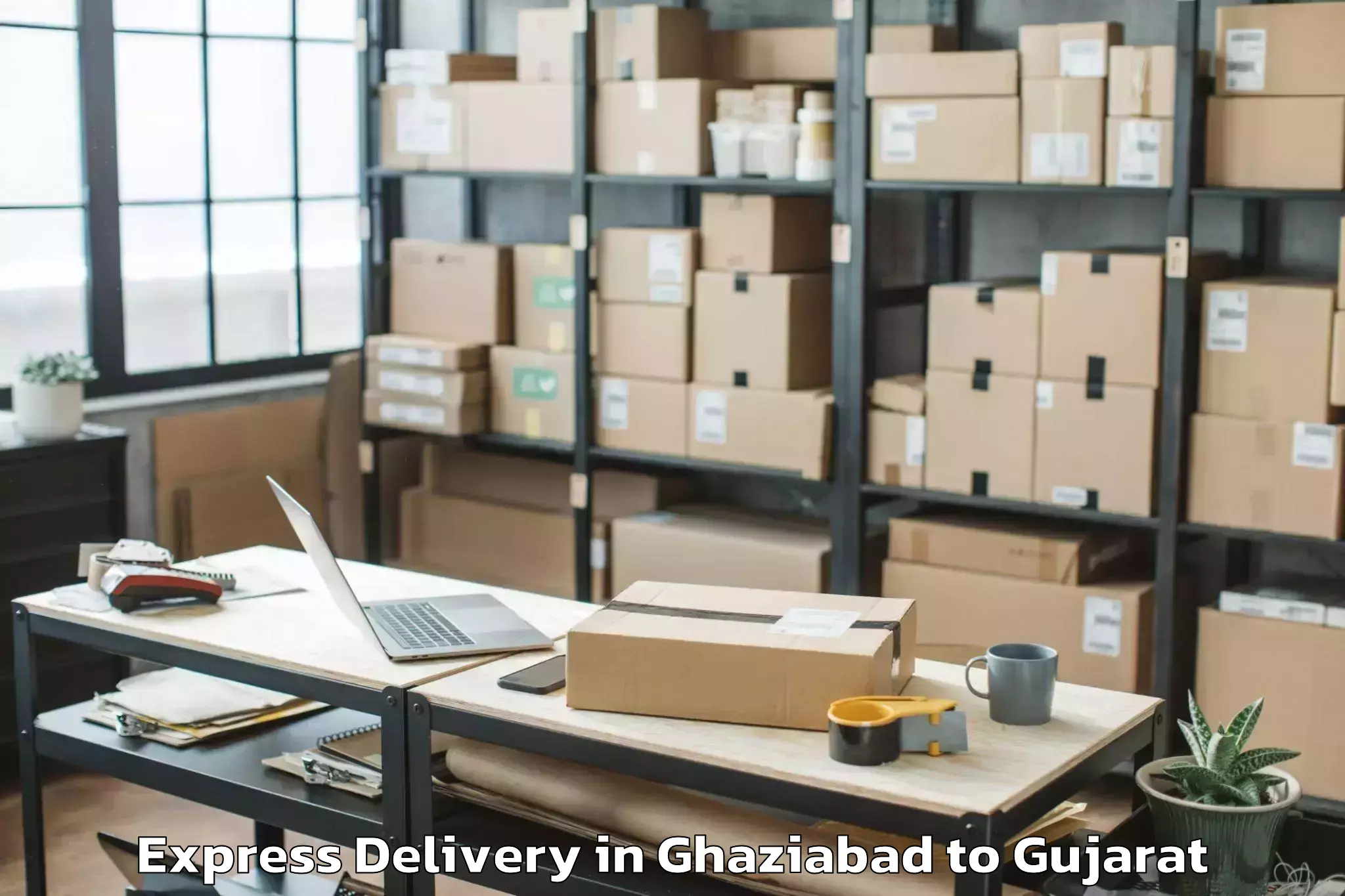 Get Ghaziabad to Sankheda Express Delivery